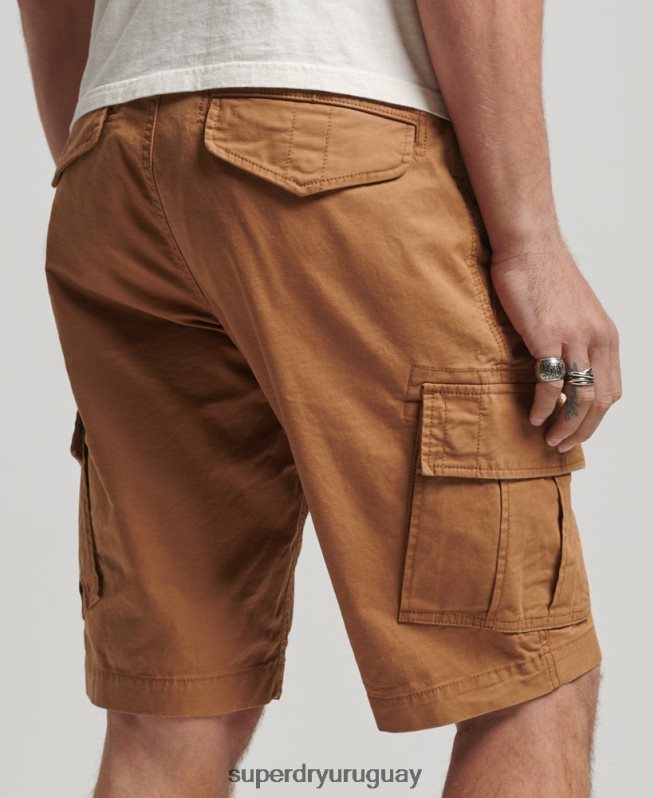 uy Superdry hombres shorts cargo con núcleo de algodón orgánico marrón DT2N8Z275 ropa
