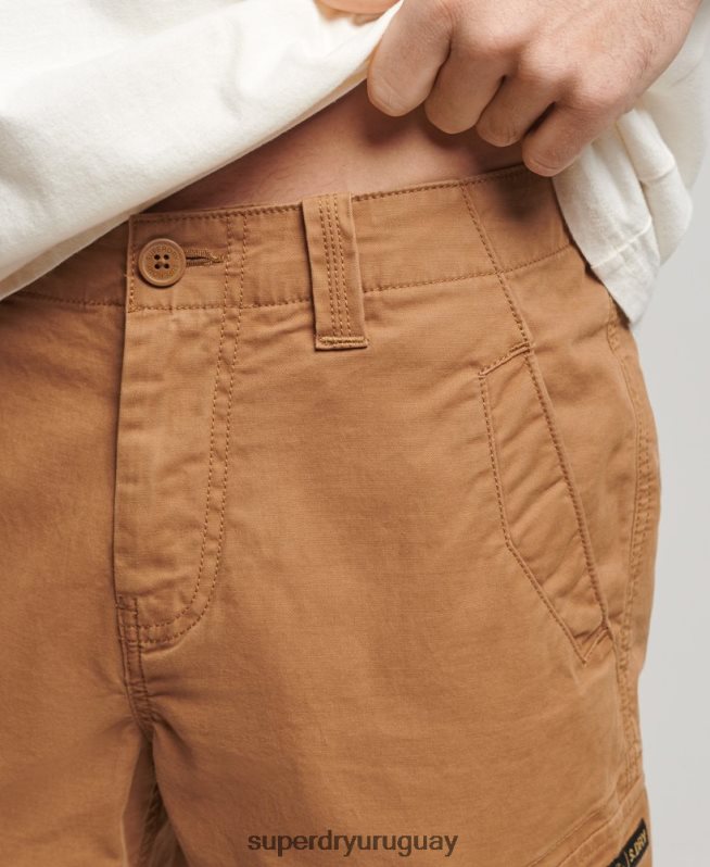 uy Superdry hombres shorts cargo con núcleo de algodón orgánico marrón DT2N8Z275 ropa