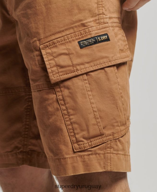 uy Superdry hombres shorts cargo con núcleo de algodón orgánico marrón DT2N8Z275 ropa