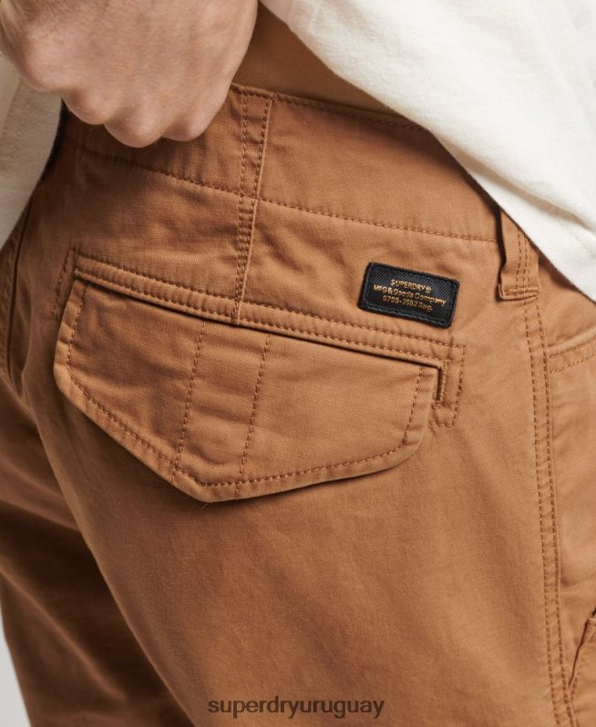 uy Superdry hombres shorts cargo con núcleo de algodón orgánico marrón DT2N8Z275 ropa