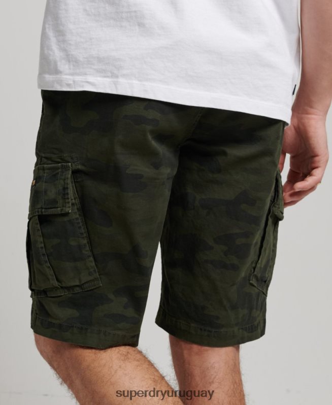 uy Superdry hombres shorts cargo con núcleo de algodón orgánico verde DT2N8Z268 ropa