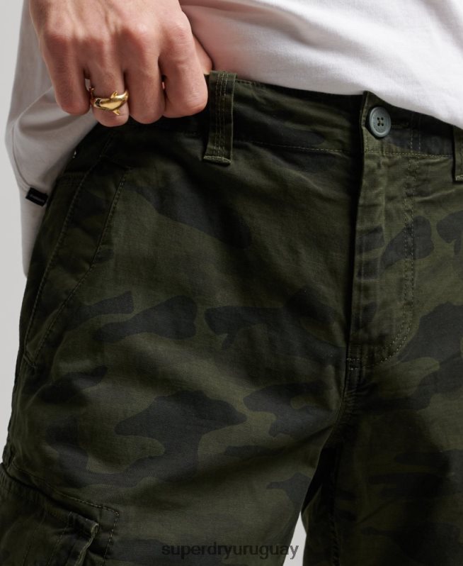 uy Superdry hombres shorts cargo con núcleo de algodón orgánico verde DT2N8Z268 ropa