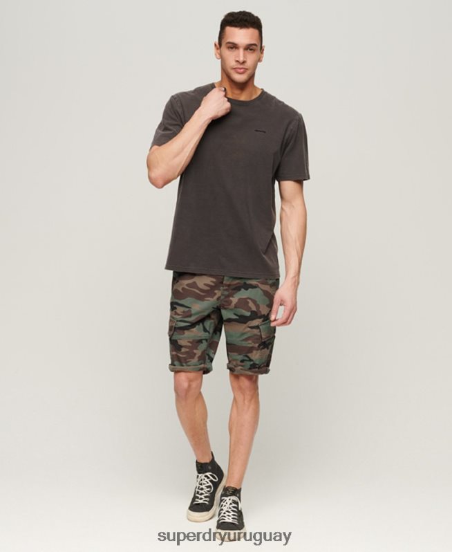 uy Superdry hombres shorts cargo con núcleo de algodón orgánico verde DT2N8Z325 ropa