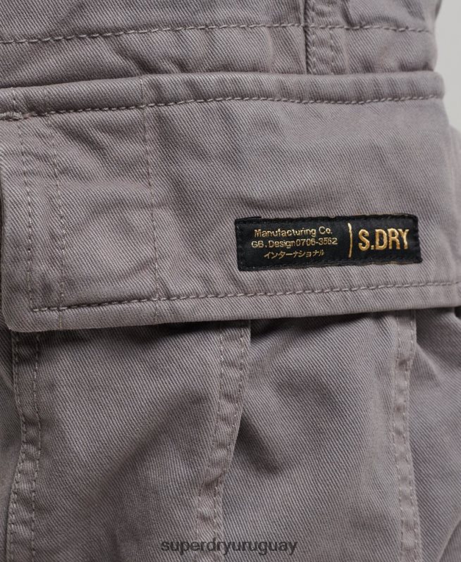 uy Superdry hombres shorts cargo heavy de algodón orgánico con núcleo vintage gris DT2N8Z335 ropa