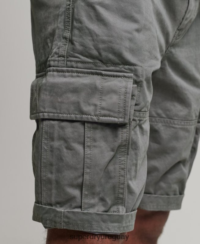 uy Superdry hombres shorts cargo heavy de algodón orgánico con núcleo vintage gris DT2N8Z343 ropa