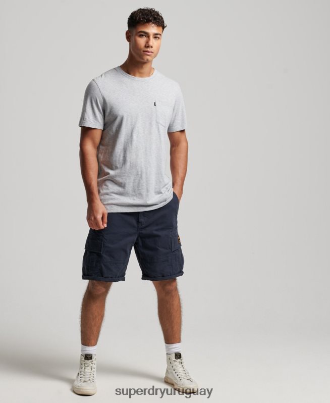 uy Superdry hombres shorts cargo pesados ​​de algodón orgánico Armada DT2N8Z262 ropa