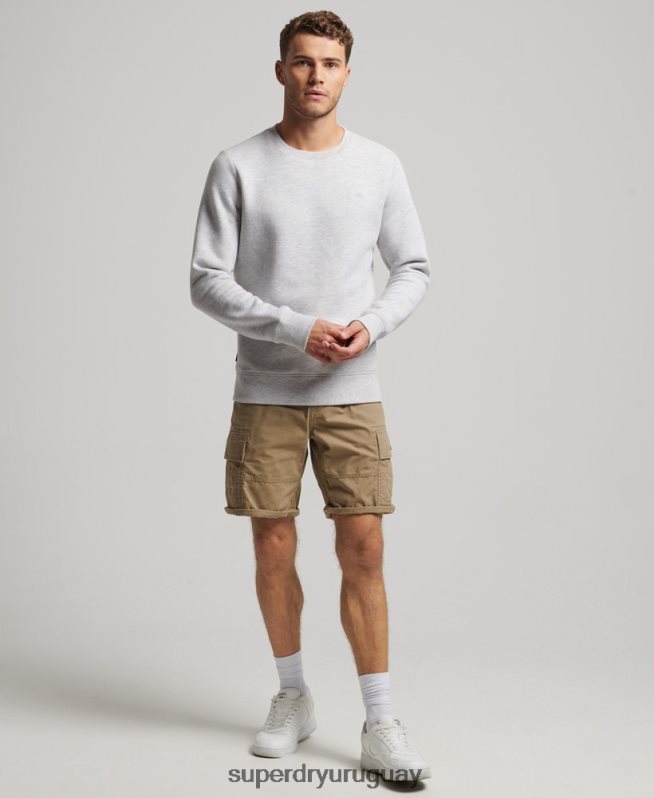 uy Superdry hombres shorts cargo pesados ​​de algodón orgánico beige DT2N8Z260 ropa
