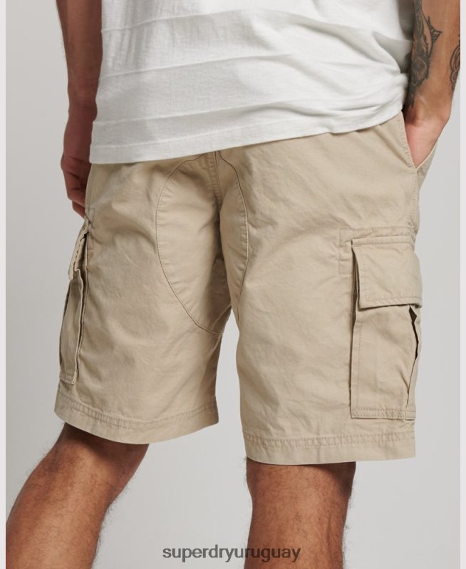 uy Superdry hombres shorts cargo pesados ​​de algodón orgánico marrón DT2N8Z269 ropa