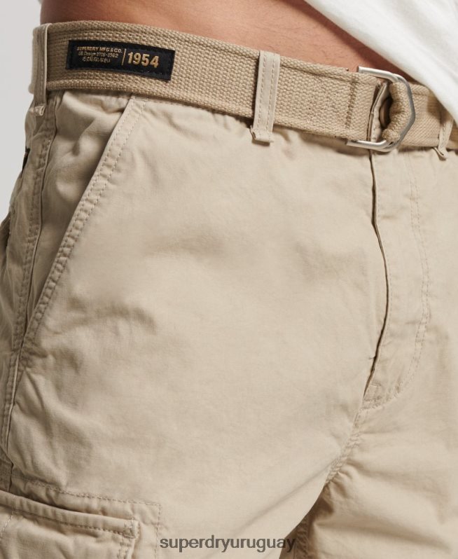 uy Superdry hombres shorts cargo pesados ​​de algodón orgánico marrón DT2N8Z269 ropa