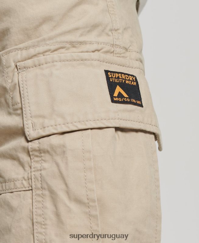 uy Superdry hombres shorts cargo pesados ​​de algodón orgánico marrón DT2N8Z269 ropa