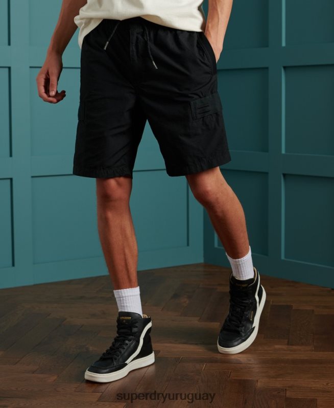 uy Superdry hombres shorts cargo utilitarios negro DT2N8Z382 ropa