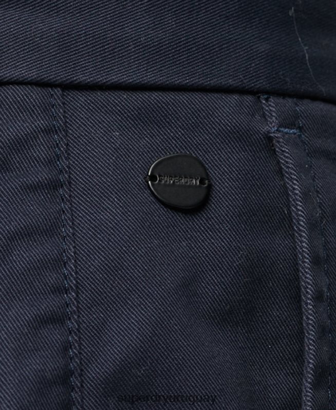 uy Superdry hombres shorts chinos ajustados elásticos Armada DT2N8Z103 ropa