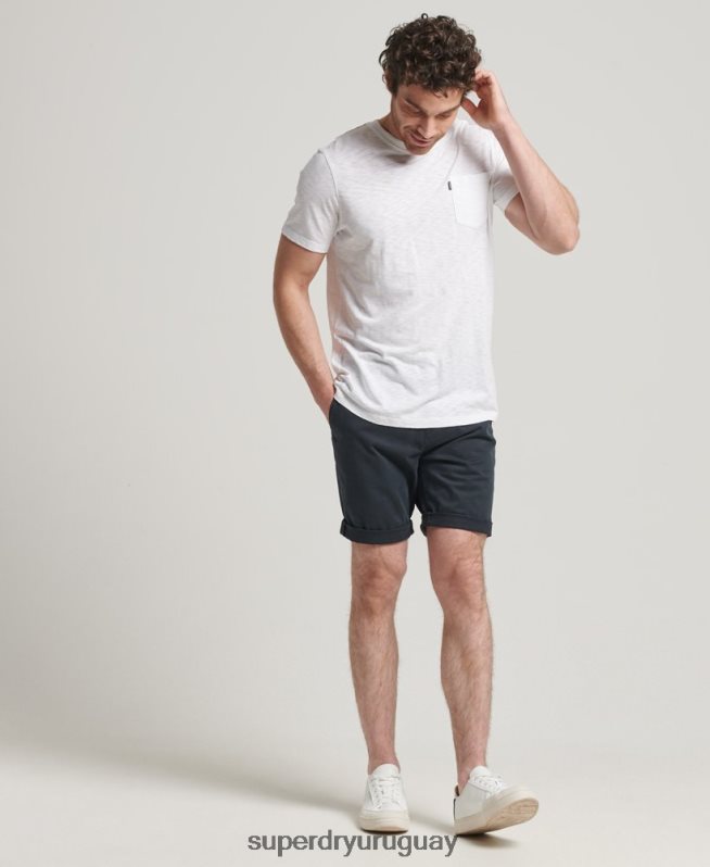 uy Superdry hombres shorts chinos de algodón orgánico studios core Armada DT2N8Z346 ropa