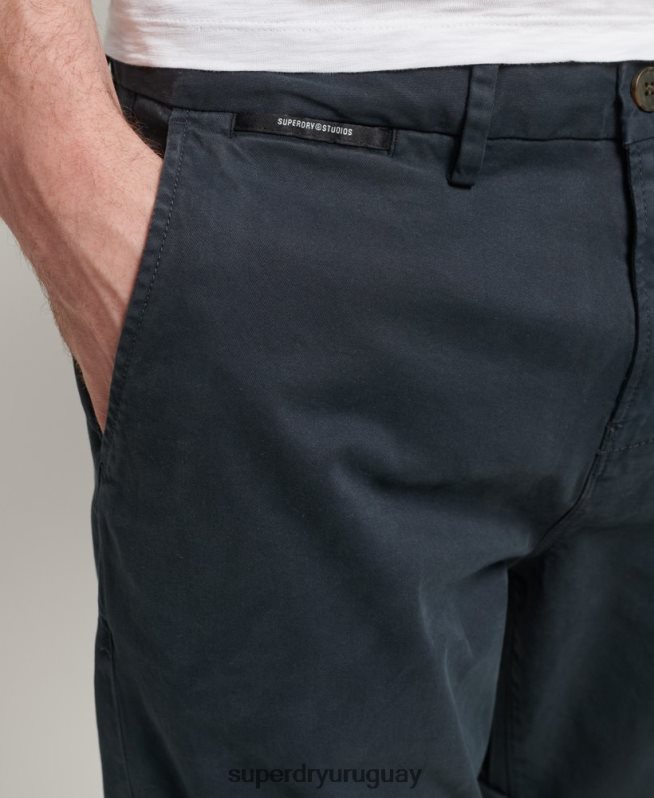 uy Superdry hombres shorts chinos de algodón orgánico studios core Armada DT2N8Z346 ropa