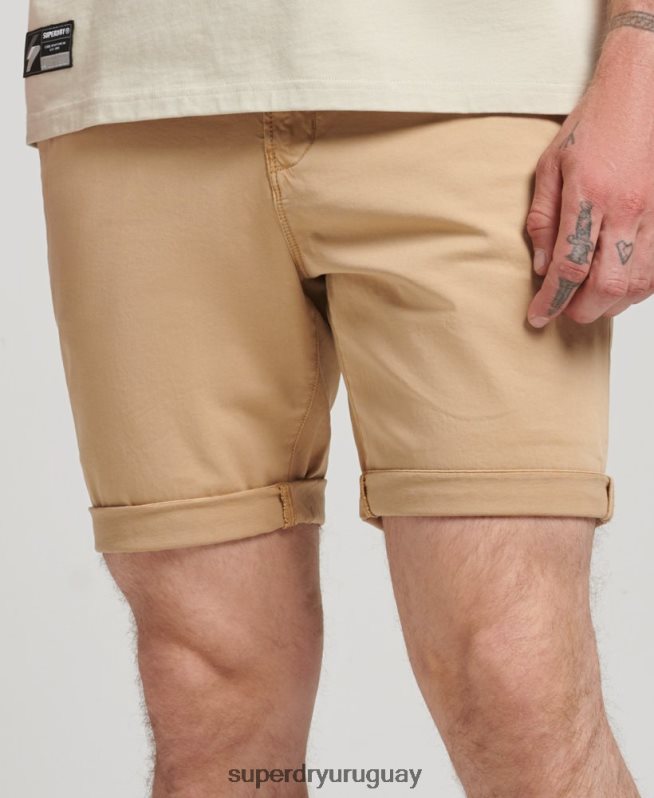 uy Superdry hombres shorts chinos de algodón orgánico studios core beige DT2N8Z305 ropa
