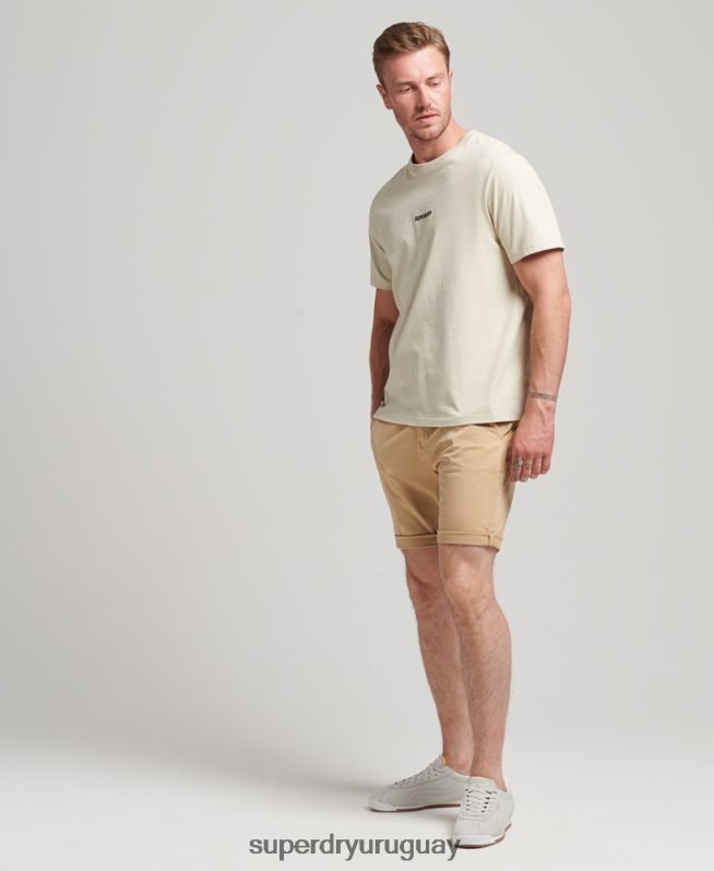 uy Superdry hombres shorts chinos de algodón orgánico studios core beige DT2N8Z305 ropa