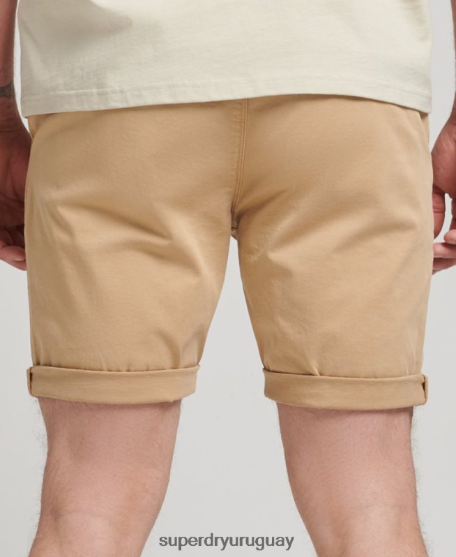 uy Superdry hombres shorts chinos de algodón orgánico studios core beige DT2N8Z305 ropa