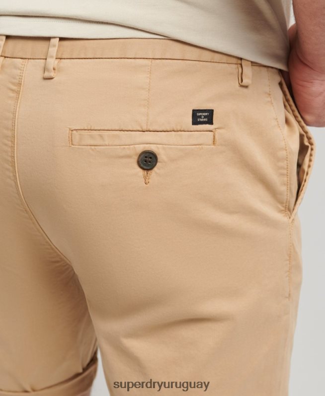 uy Superdry hombres shorts chinos de algodón orgánico studios core beige DT2N8Z305 ropa