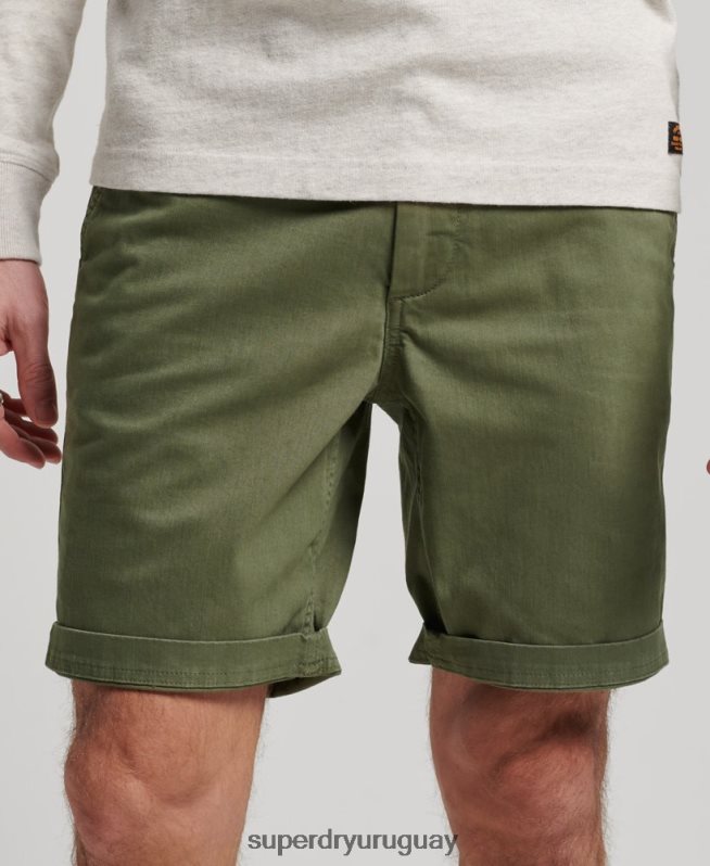 uy Superdry hombres shorts chinos de oficial caqui DT2N8Z53 ropa