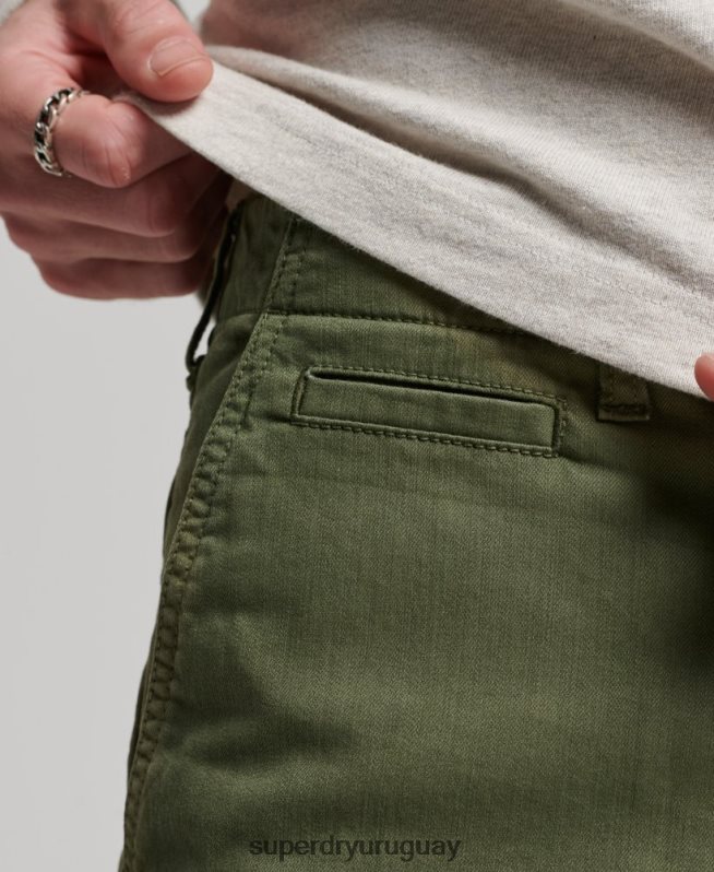 uy Superdry hombres shorts chinos de oficial caqui DT2N8Z53 ropa