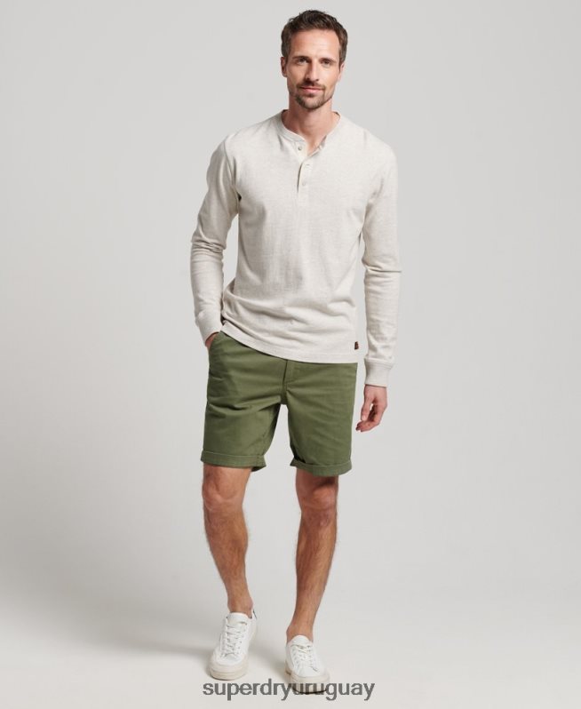 uy Superdry hombres shorts chinos de oficial caqui DT2N8Z53 ropa