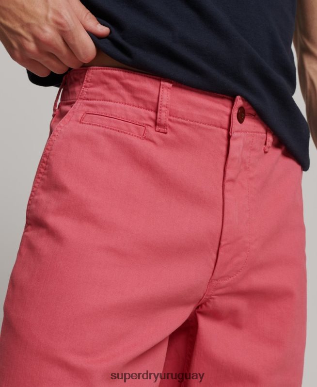 uy Superdry hombres shorts chinos de oficial rosa DT2N8Z71 ropa