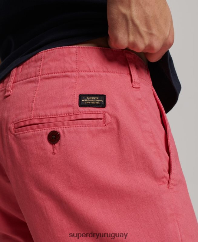 uy Superdry hombres shorts chinos de oficial rosa DT2N8Z71 ropa