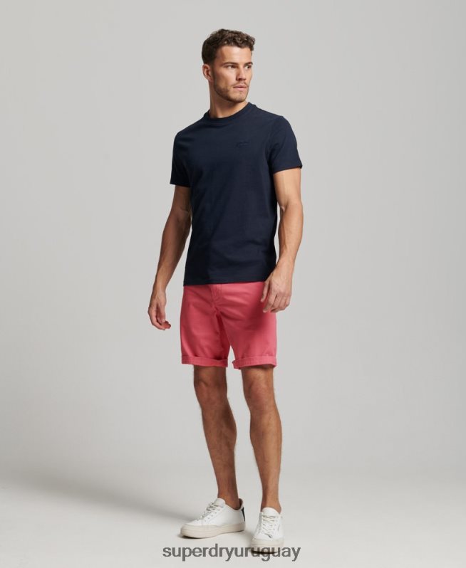 uy Superdry hombres shorts chinos de oficial rosa DT2N8Z71 ropa