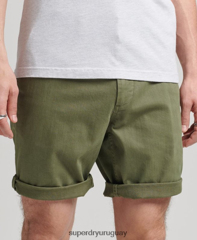 uy Superdry hombres shorts chinos de oficial vintage caqui DT2N8Z312 ropa