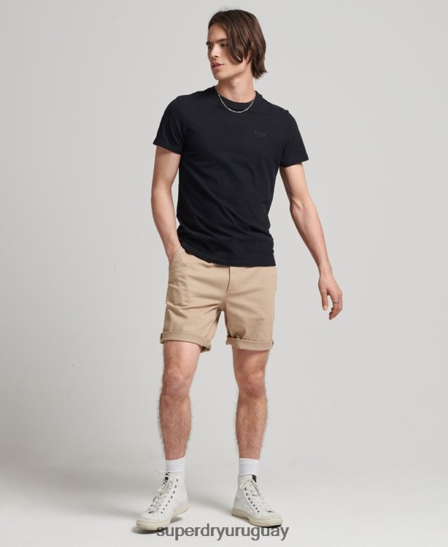 uy Superdry hombres shorts chinos de oficial vintage crema DT2N8Z307 ropa
