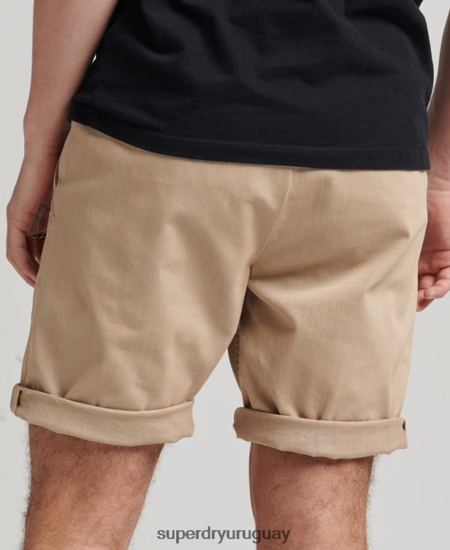 uy Superdry hombres shorts chinos de oficial vintage crema DT2N8Z307 ropa