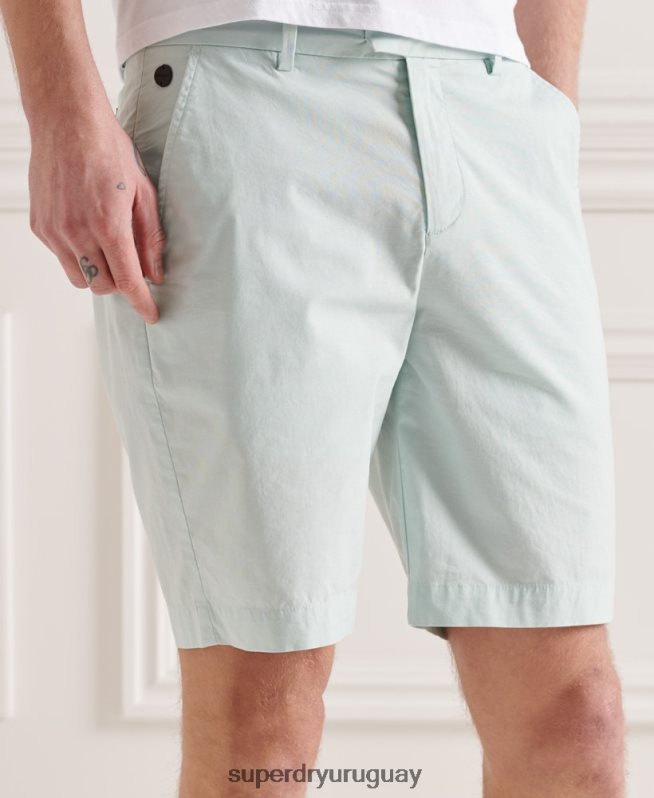 uy Superdry hombres shorts chinos pisapapeles azul claro DT2N8Z6494 ropa