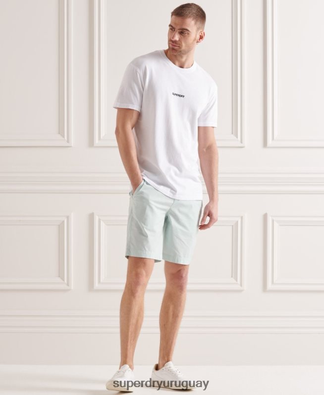 uy Superdry hombres shorts chinos pisapapeles azul claro DT2N8Z6494 ropa