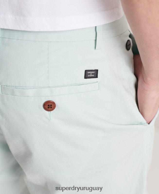 uy Superdry hombres shorts chinos pisapapeles azul claro DT2N8Z6494 ropa