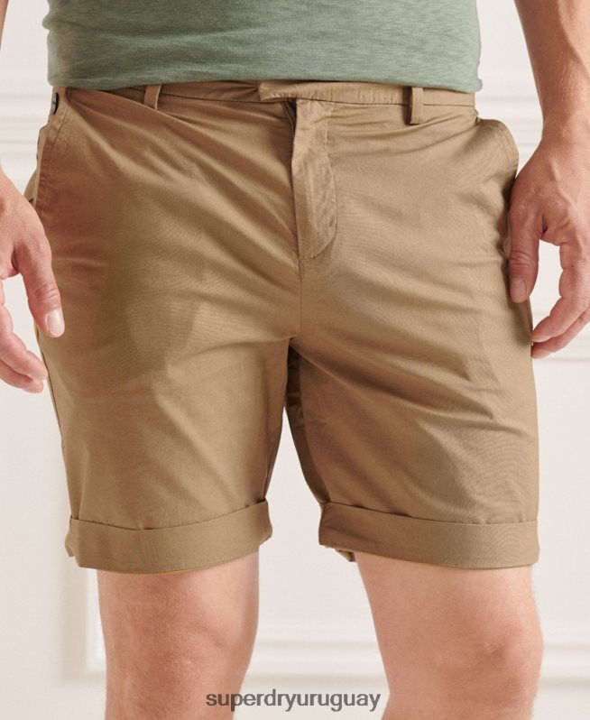 uy Superdry hombres shorts chinos pisapapeles beige DT2N8Z6465 ropa
