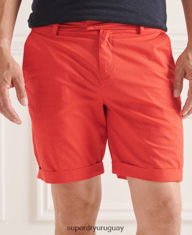 uy Superdry hombres shorts chinos pisapapeles naranja DT2N8Z6463 ropa