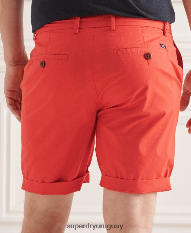 uy Superdry hombres shorts chinos pisapapeles naranja DT2N8Z6463 ropa