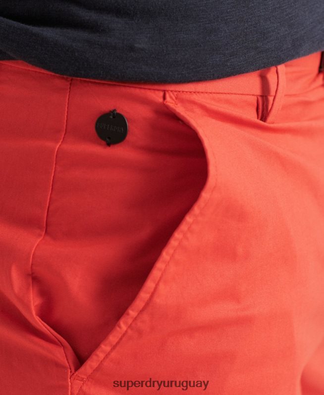 uy Superdry hombres shorts chinos pisapapeles naranja DT2N8Z6463 ropa