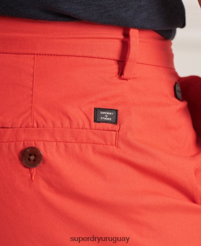 uy Superdry hombres shorts chinos pisapapeles naranja DT2N8Z6463 ropa