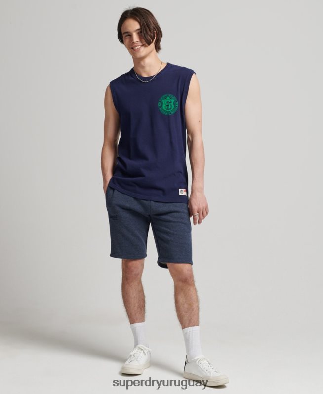 uy Superdry hombres shorts de algodón orgánico con logo vintage Armada DT2N8Z311 ropa