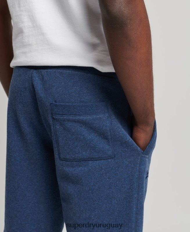 uy Superdry hombres shorts de algodón orgánico con logo vintage azul DT2N8Z352 ropa