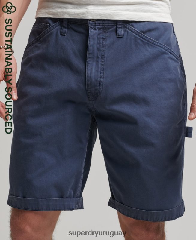 uy Superdry hombres shorts de carpintero vintage de algodón orgánico Armada DT2N8Z358 ropa