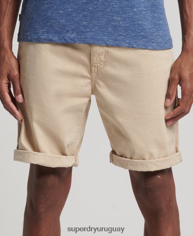 uy Superdry hombres shorts de carpintero vintage de algodón orgánico crema DT2N8Z331 ropa