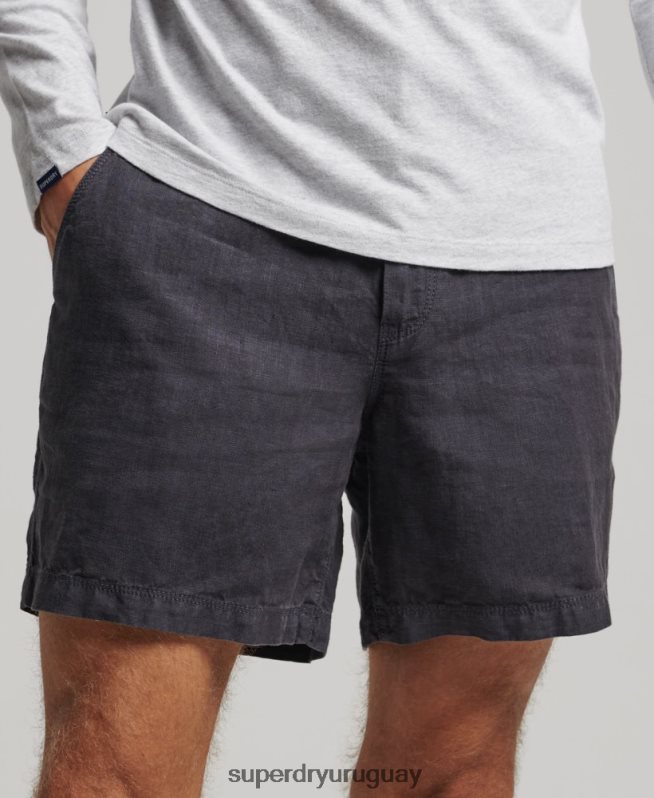 uy Superdry hombres shorts de lino sobreteñidos Armada DT2N8Z108 ropa