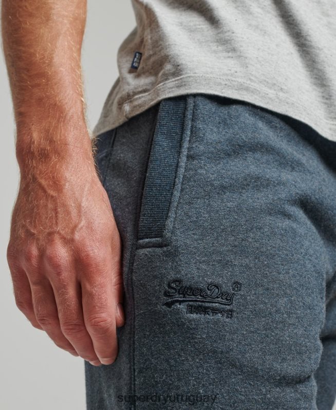 uy Superdry hombres shorts de punto con logo vintage bordado Armada DT2N8Z319 ropa