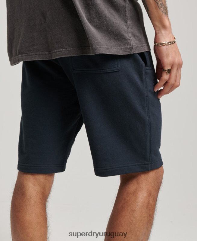 uy Superdry hombres shorts de punto con logo vintage bordado Armada DT2N8Z324 ropa