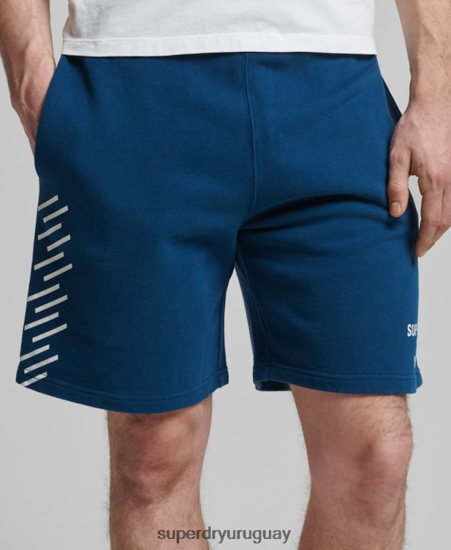 uy Superdry hombres shorts deportivos code core azul DT2N8Z351 ropa