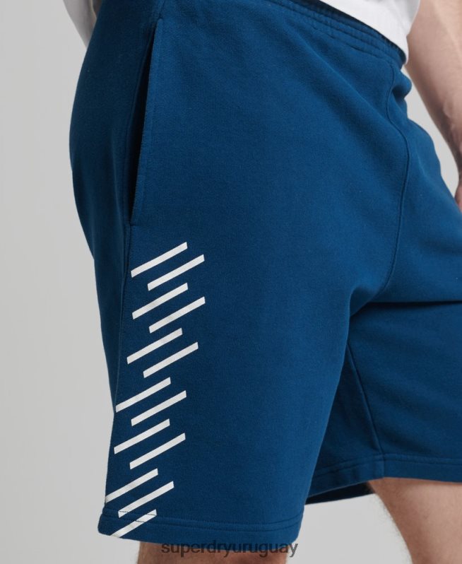 uy Superdry hombres shorts deportivos code core azul DT2N8Z351 ropa