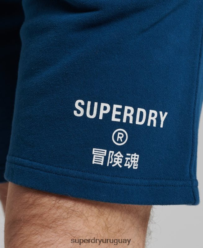 uy Superdry hombres shorts deportivos code core azul DT2N8Z351 ropa