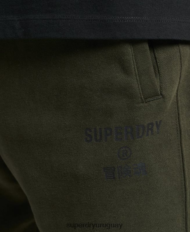 uy Superdry hombres shorts deportivos code core caqui DT2N8Z359 ropa